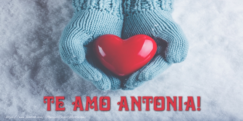 Felicitaciones de amor - Corazón | TE AMO Antonia!