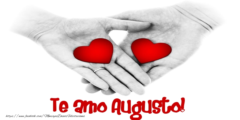 Felicitaciones de amor - Corazón | Te amo Augusto!