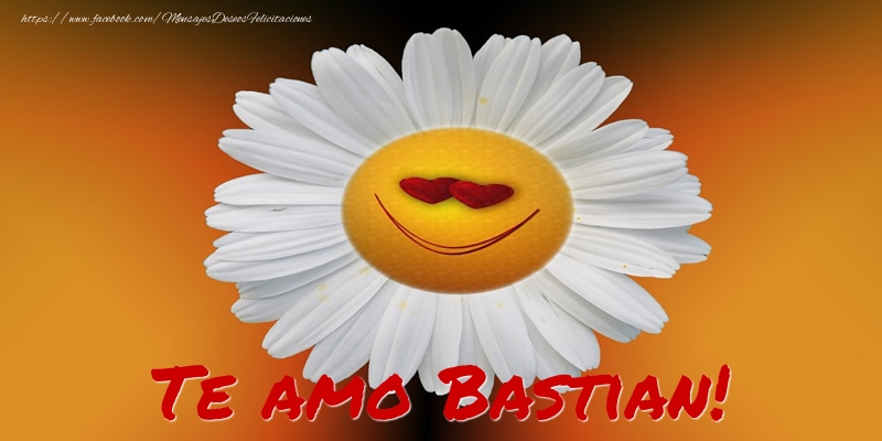  Felicitaciones de amor - Flores | Te amo Bastian!
