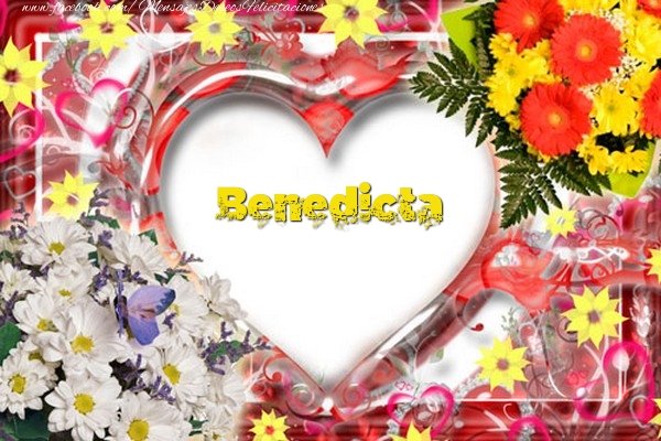 Felicitaciones de amor - Corazón & Flores | Benedicta