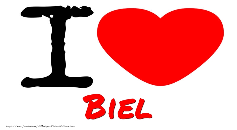 Felicitaciones de amor - Corazón | I Love Biel