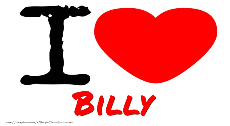 Felicitaciones de amor - Corazón | I Love Billy