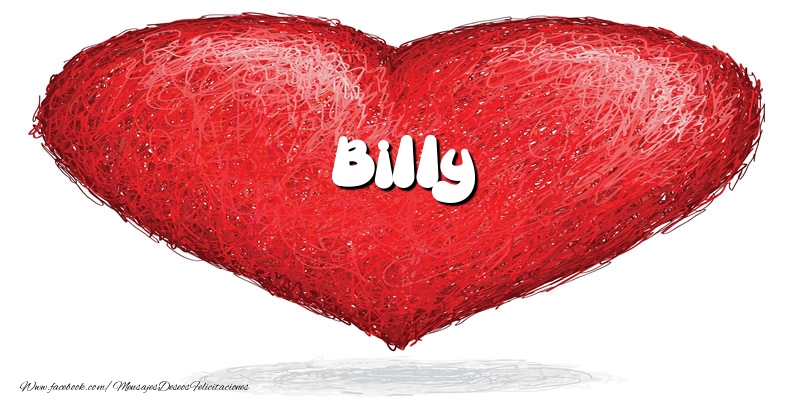 Felicitaciones de amor -  Billy en el corazón