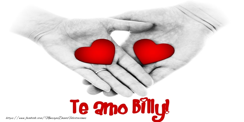 Felicitaciones de amor - Corazón | Te amo Billy!
