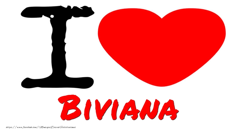 Felicitaciones de amor - Corazón | I Love Biviana
