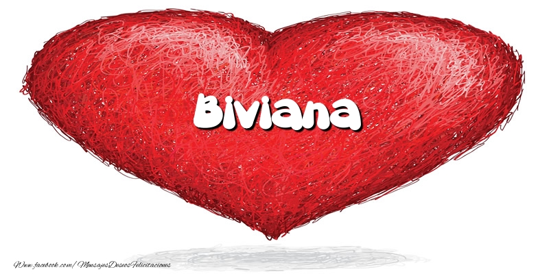 Felicitaciones de amor -  Biviana en el corazón