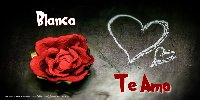 Felicitaciones de amor - Corazón & Rosas | Blanca Te Amo