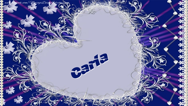 Felicitaciones de amor - Corazón | Carla