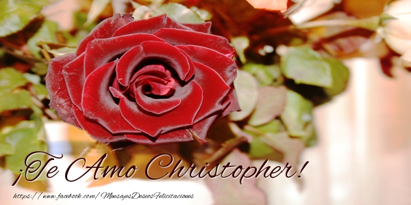 Felicitaciones de amor - Rosas | ¡Te Amo Christopher!