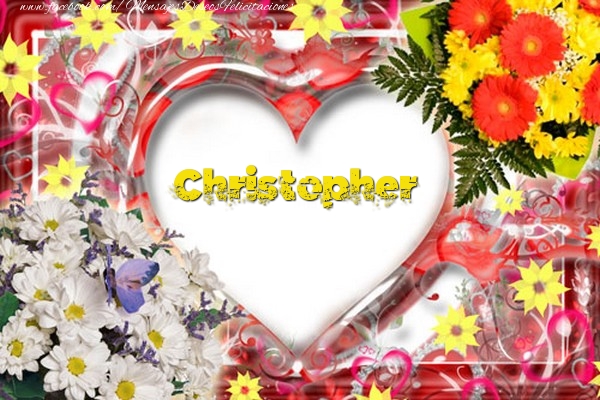 Felicitaciones de amor - Corazón & Flores | Christopher