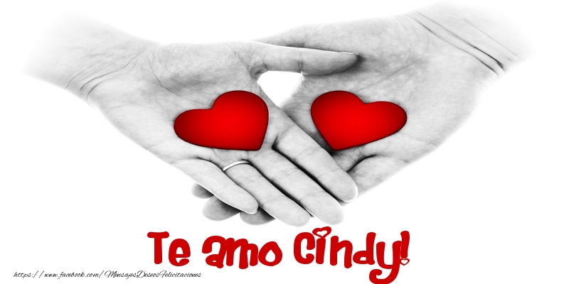 Felicitaciones de amor - Corazón | Te amo Cindy!