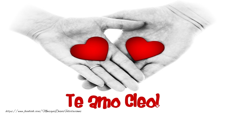 Felicitaciones de amor - Corazón | Te amo Cleo!