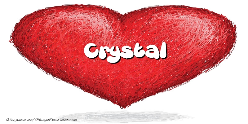 Felicitaciones de amor -  Crystal en el corazón
