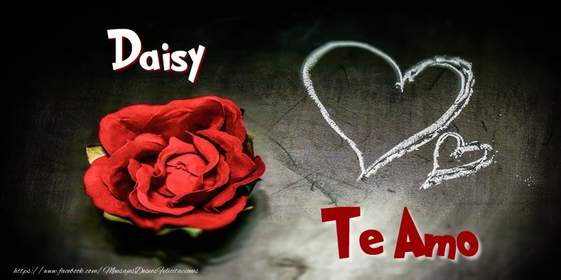 Felicitaciones de amor - Corazón & Rosas | Daisy Te Amo