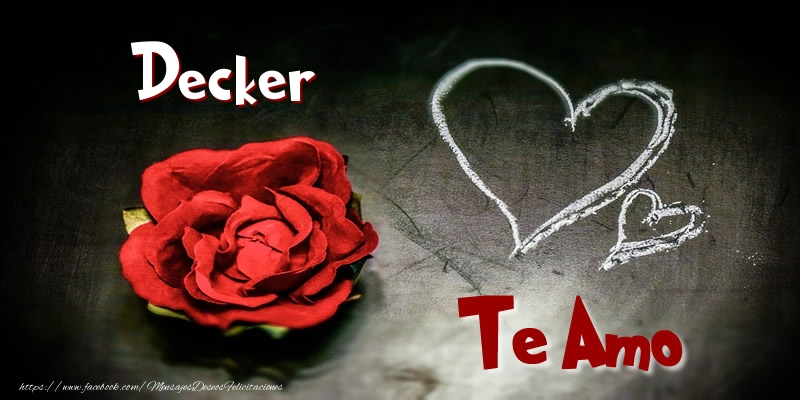 Felicitaciones de amor - Corazón & Rosas | Decker Te Amo