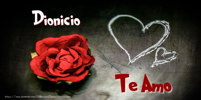 Felicitaciones de amor - Corazón & Rosas | Dionicio Te Amo