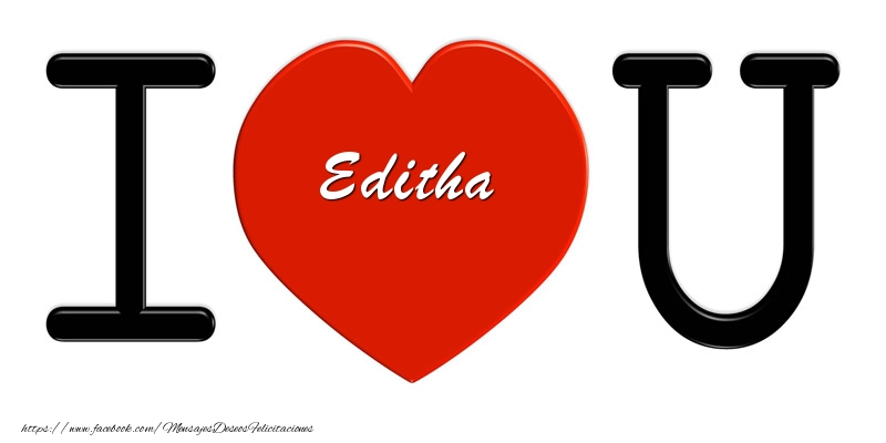 Felicitaciones de amor - Editha I love you!