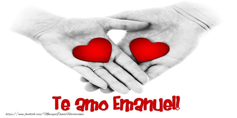 Felicitaciones de amor - Corazón | Te amo Emanuel!