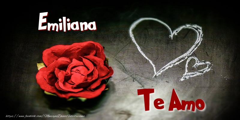 Felicitaciones de amor - Corazón & Rosas | Emiliana Te Amo