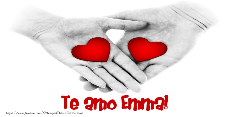 Felicitaciones de amor - Corazón | Te amo Emma!
