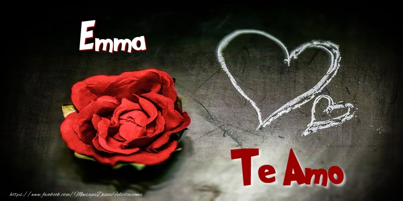 Felicitaciones de amor - Corazón & Rosas | Emma Te Amo