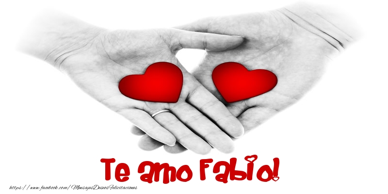 Felicitaciones de amor - Corazón | Te amo Fabio!
