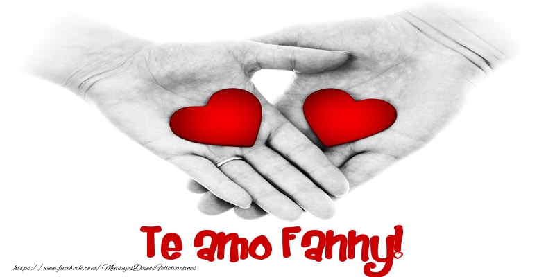 Felicitaciones de amor - Corazón | Te amo Fanny!