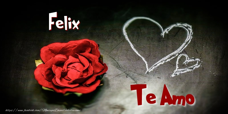 Felicitaciones de amor - Corazón & Rosas | Felix Te Amo