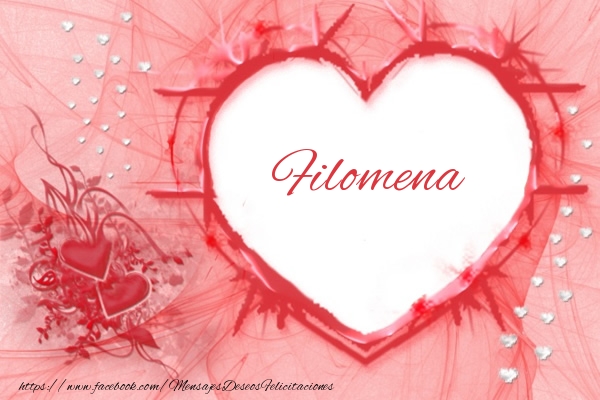 Felicitaciones de amor - Corazón | Love Filomena