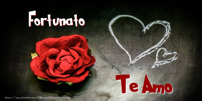 Felicitaciones de amor - Corazón & Rosas | Fortunato Te Amo