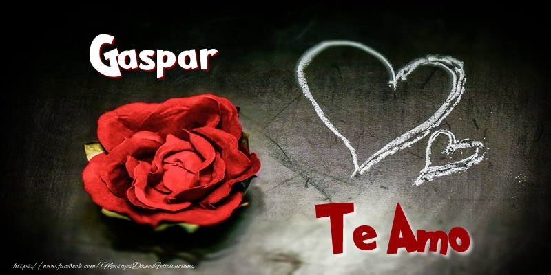 Felicitaciones de amor - Corazón & Rosas | Gaspar Te Amo