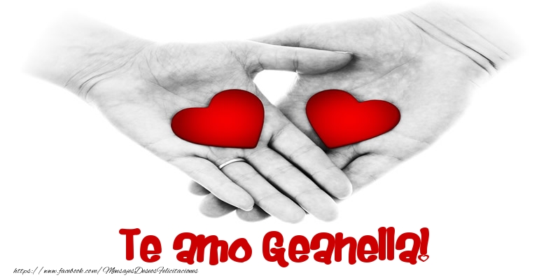 Felicitaciones de amor - Corazón | Te amo Geanella!
