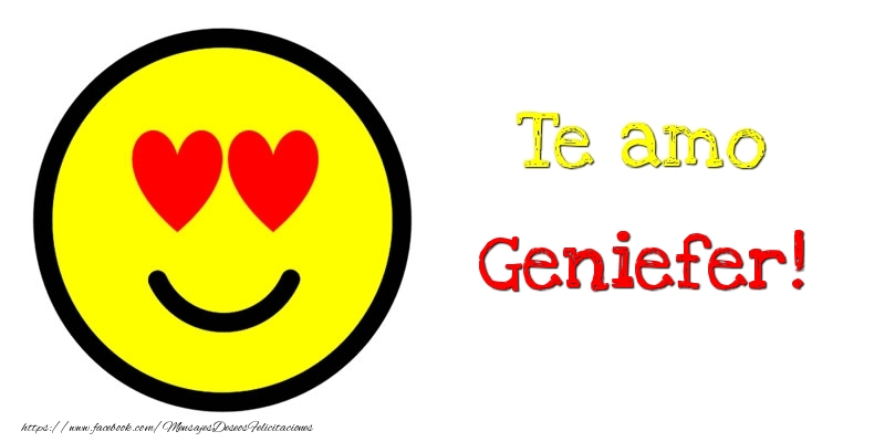 Felicitaciones de amor - Emoticones | Te amo Geniefer!