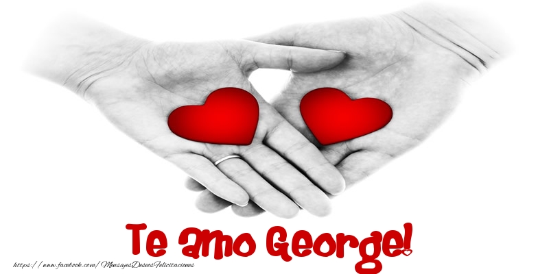 Felicitaciones de amor - Corazón | Te amo George!