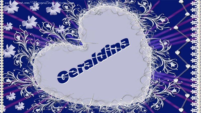 Felicitaciones de amor - Corazón | Geraldina
