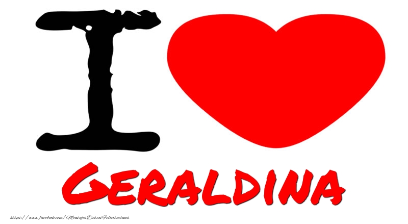 Felicitaciones de amor - I Love Geraldina