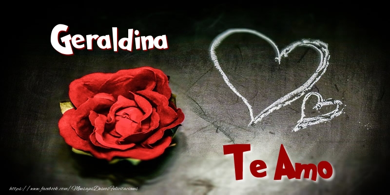 Felicitaciones de amor - Corazón & Rosas | Geraldina Te Amo