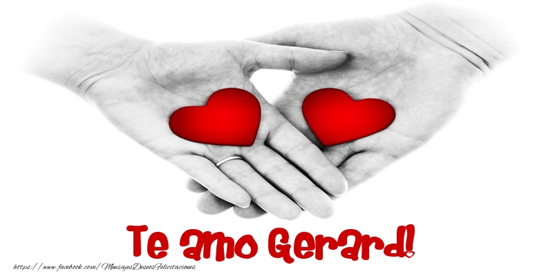 Felicitaciones de amor - Corazón | Te amo Gerard!