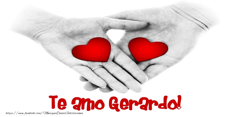 Felicitaciones de amor - Corazón | Te amo Gerardo!