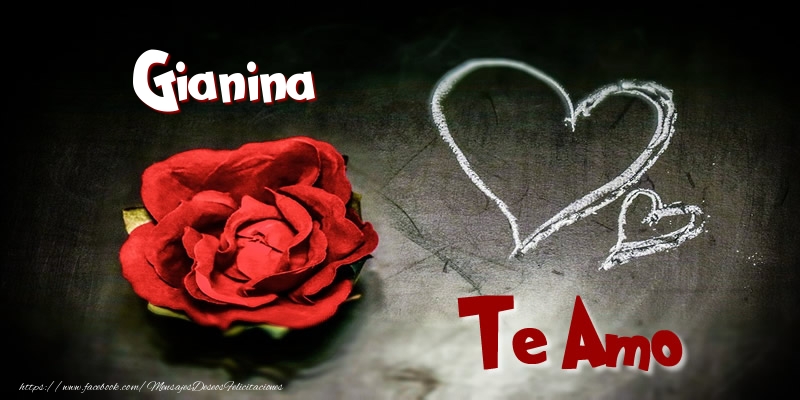 Felicitaciones de amor - Corazón & Rosas | Gianina Te Amo