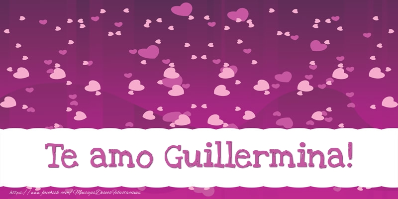 Felicitaciones de amor - Te amo Guillermina!