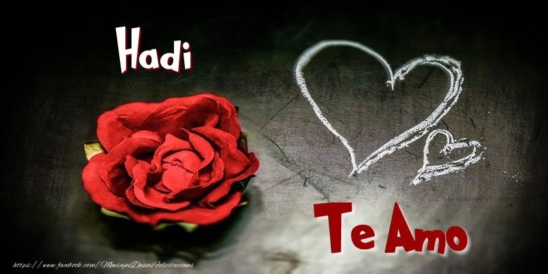 Felicitaciones de amor - Corazón & Rosas | Hadi Te Amo
