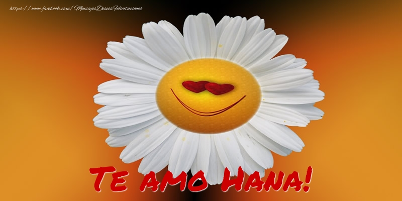 Felicitaciones de amor - Flores | Te amo Hana!