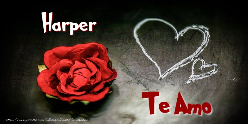 Felicitaciones de amor - Corazón & Rosas | Harper Te Amo