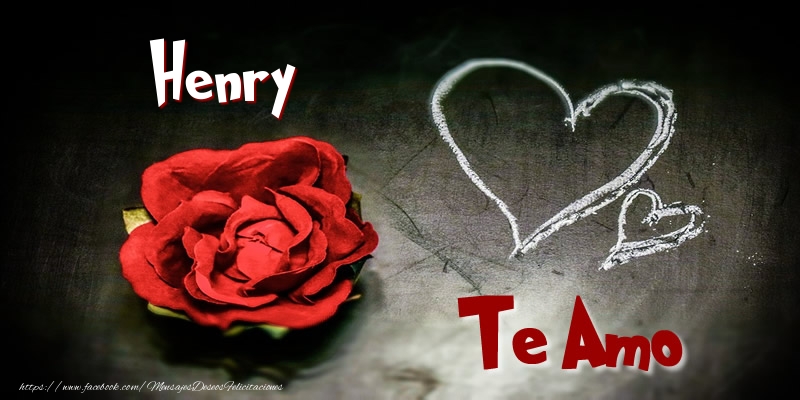 Felicitaciones de amor - Corazón & Rosas | Henry Te Amo