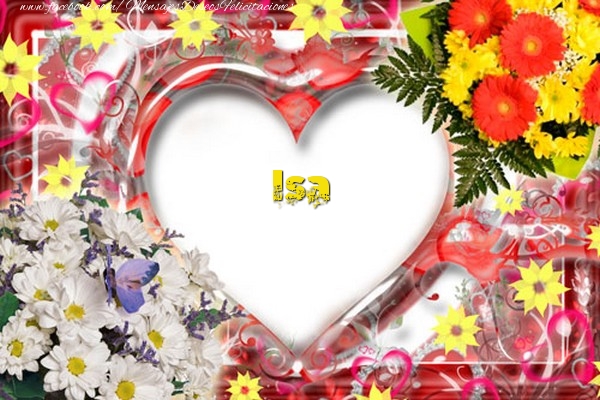 Felicitaciones de amor - Corazón & Flores | Isa
