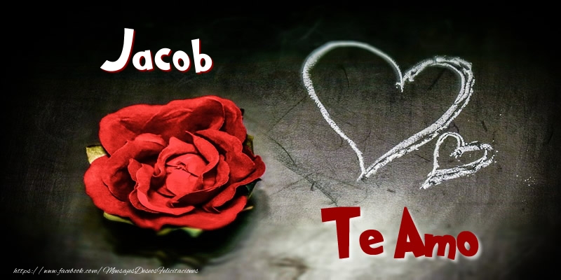 Felicitaciones de amor - Corazón & Rosas | Jacob Te Amo