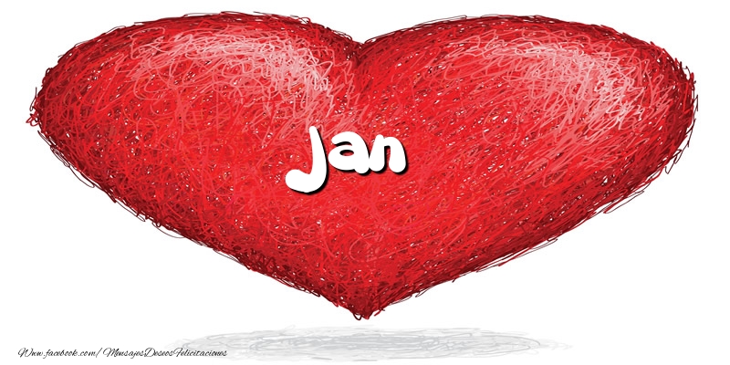 Felicitaciones de amor -  Jan en el corazón