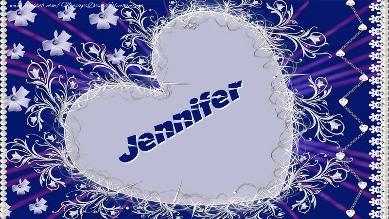 Felicitaciones de amor - Corazón | Jennifer