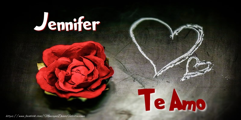 Felicitaciones de amor - Corazón & Rosas | Jennifer Te Amo